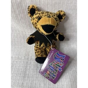 Grateful Dead Delilah Bear  Plush Bean Bag Leopard Print Stuffed Animal Toy
